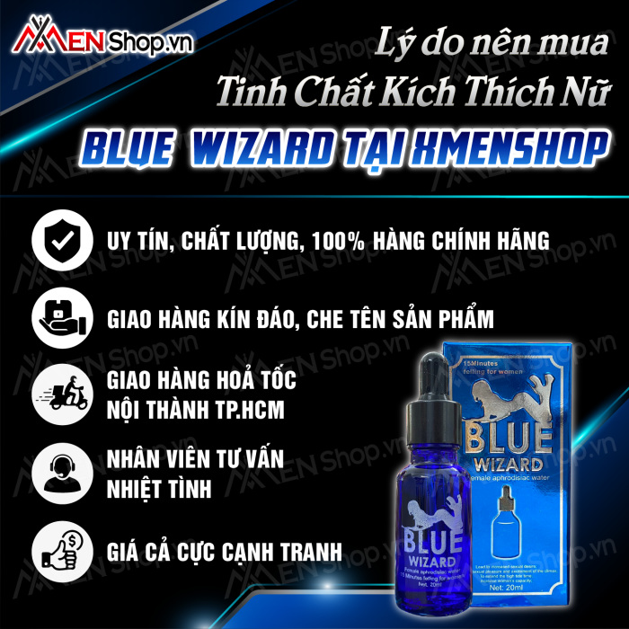 Công dụng và chức năng của tinh chât kích thích nữ Blue Wizard