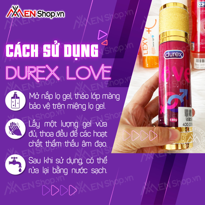 Công dụng và chức năng của Gel Bôi Trơn Durex Love - Tăng Khoái Cảm Cặp Đôi - 150g