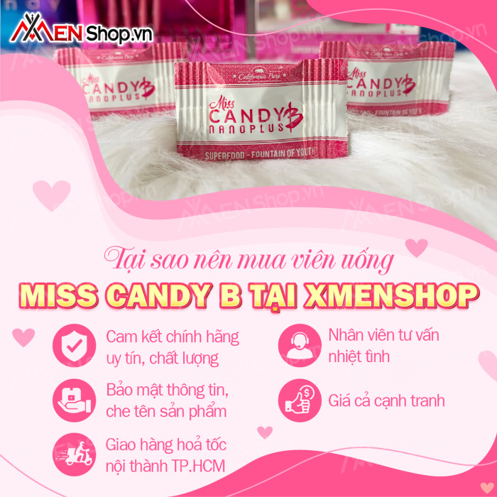 Công dụng của kẹo sâm Miss Candy B Nano Plus