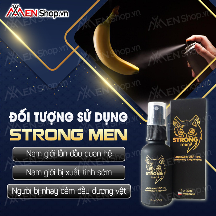 Công dụng và chức năng của Chai Xịt Chống Xuất Tinh Sớm Strong Men - 30ml - Sức Mạnh Đàn Sói