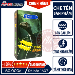 Bao Cao Su Gai Bi Nổi Shell Dino Spino - Hộp 2 Cái