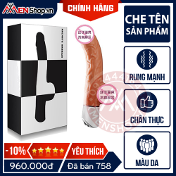Dương Vật Đóng Cầm Tay ARES Rung Thụt, Có Đế