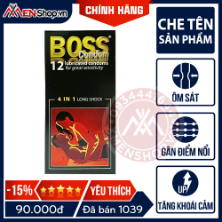 Bao Cao Su Boss 4in1 - Hộp 12 Cái - Thăng Hoa Cảm Xúc